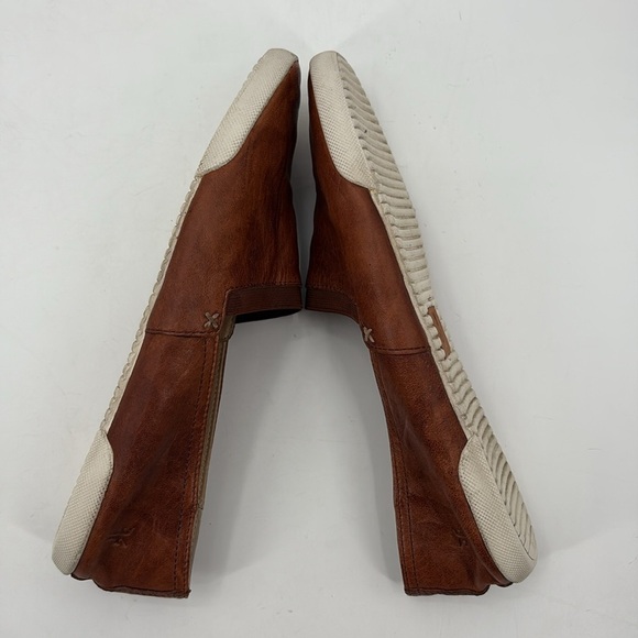 Frye Melanie Leather Slip On Shoes in Cognac - Size 10m - Picture 6 of 9